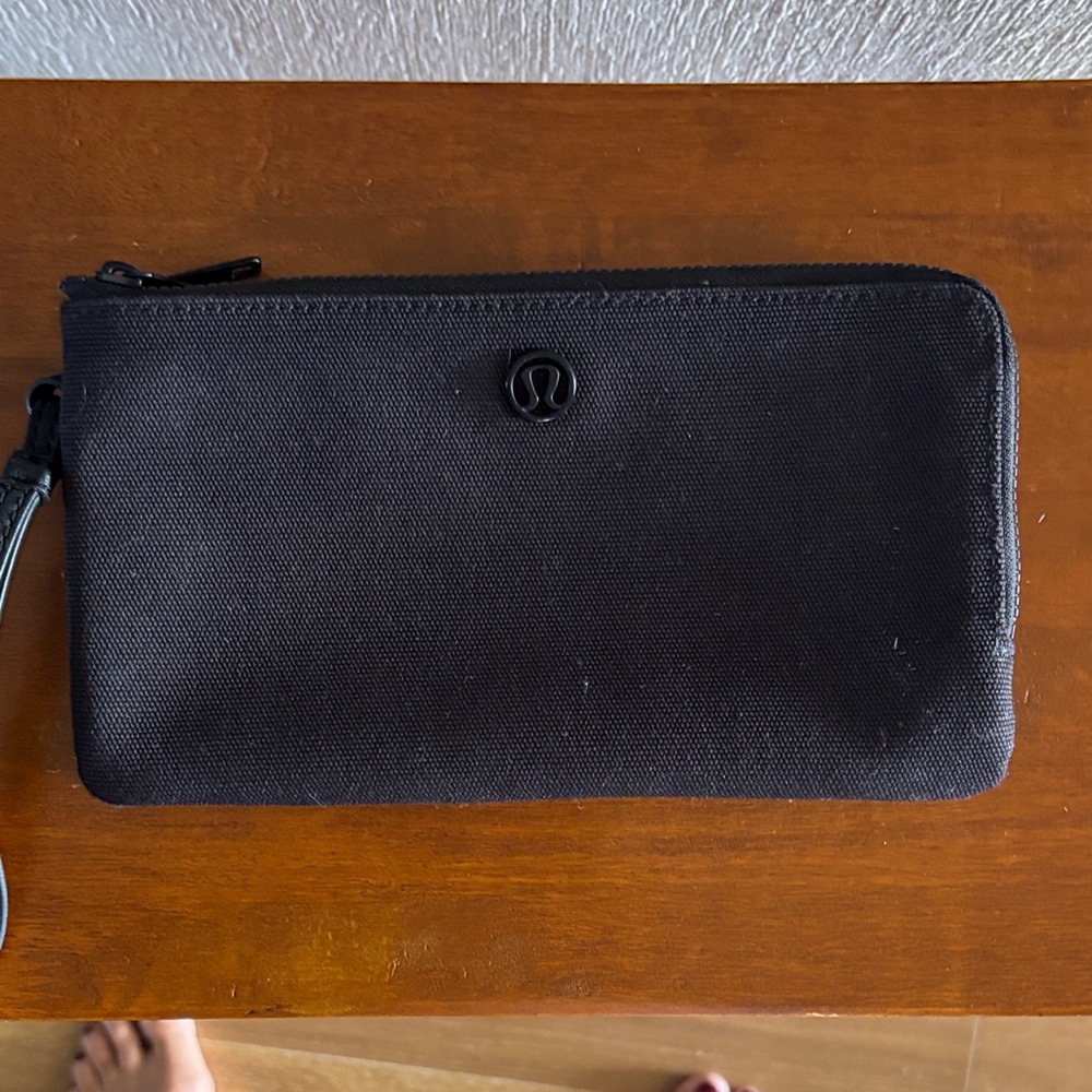 Lululemon Black Zippered Wallet/ Wristlet